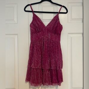 Trixxi Shimmering Pink Mini Dress